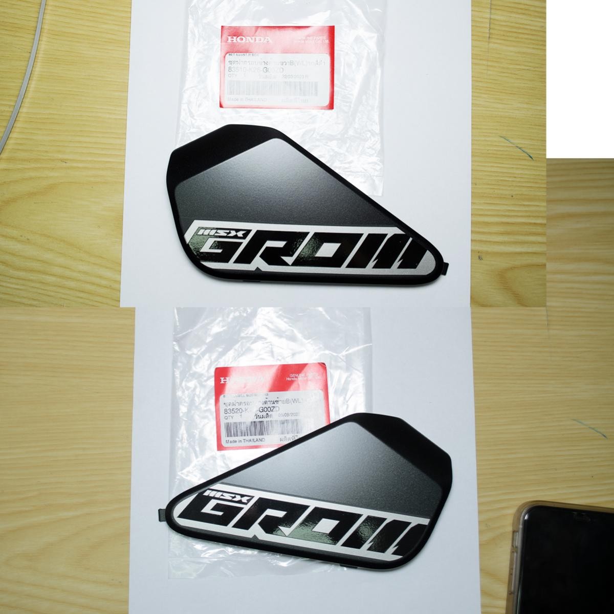 Infill Side Panel Fairing Cover Set Pair Black For Honda New Grom Msx 2021-2023