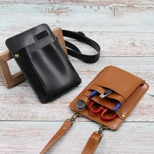 Professional Barber Tool Bag Holster Hairdressing PU Leather Scissors Pouch Case