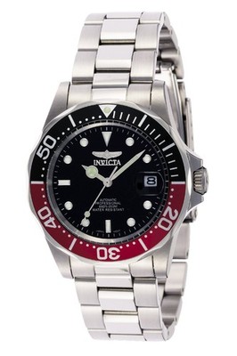 Invicta Pro Diver 9403 Herren Automatikuhr Edelstahl Schwarz Silber 200 m Wasser