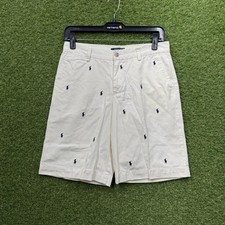 Polo Ralph Lauren Shorts Boys 16 White Chino Classic Fit Pony Embroidered Logo