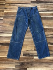 Vintage Double Knee Denim Carhartt Jeans Carpenter Men's 36x34 WU138 Made In USA
