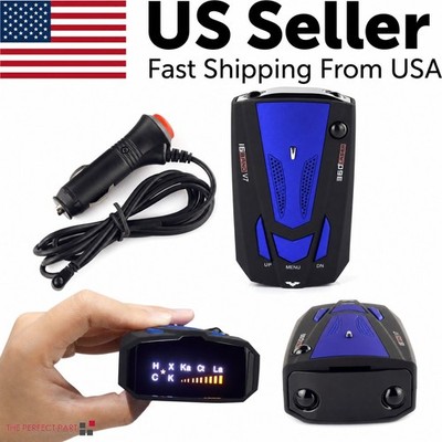 360 Degree Car 16 Band V7 GPS Speed Safety Radar Detector Voice Alert Laser LED
