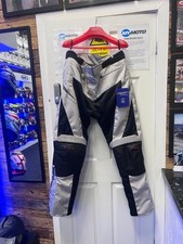 RST Ventilator XT Argento/Nero Pantaloni Moto Impermeabili Tessuto UK38Reg