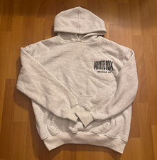 White Fox Archive 6.0 Gray Women  s Pullover Hoodie Size M Logo Fleece Pockets