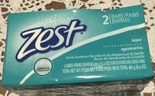 Zest 2 bars Aqua deodorant soap NIP