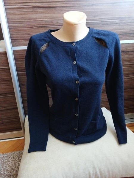 Women Nina Ricci Sweater Navy Cashmere 36 / S / 44