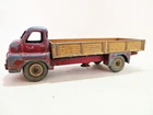 DINKY 522 'BEDFORD DROPSIDE LORRY/TRUCK'. MAROON/FAWN. VINTAGE, ORIGINAL.