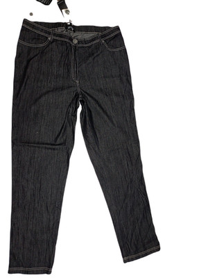 Elena Miro Women's jeans black 100% cotton slim fit comfortable size W40 & L33