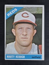 1966 Topps #334 Marty Keough - Cincinnati Reds - EX