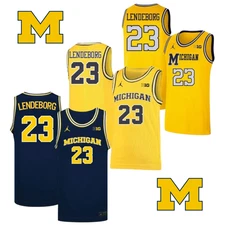 MEN Yaxel #23 Lendeborg Blue/Maize/Alternate Maize Stitched Jersey