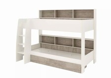 KIDS BUNK BED Flair Interstellar Wooden White with Trundle Great Condition