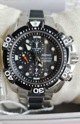 SEIKO VELATURA SNDA59P1 Chronograph 7T92 Quartz Watch Diver's 200m