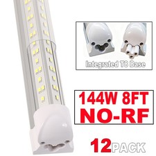 12 PACK 8FT LED Shop Light 144W T8 Linkable LED Light NO-RF For Warehouse