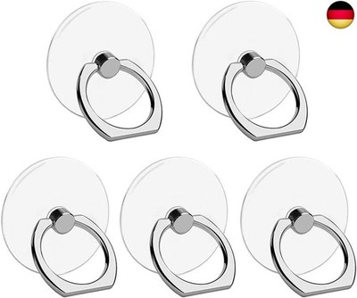 VOVIGGOL Handy Ring Halterung 5st, 360 Drehung Transparent Handy Ringhalter
