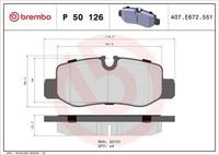 Brembo P50126 BremsbeläGe FüR Mercedes V-KLASSE Vito W447 Hinten 4474200320