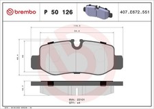 Brembo P50126 Bremsbeläge für MERCEDES V-KLASSE VITO W447 hinten 4474200320