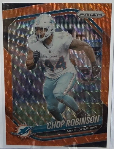 2025 Panini Prizm Football Orange Wave Chop Robinson #20