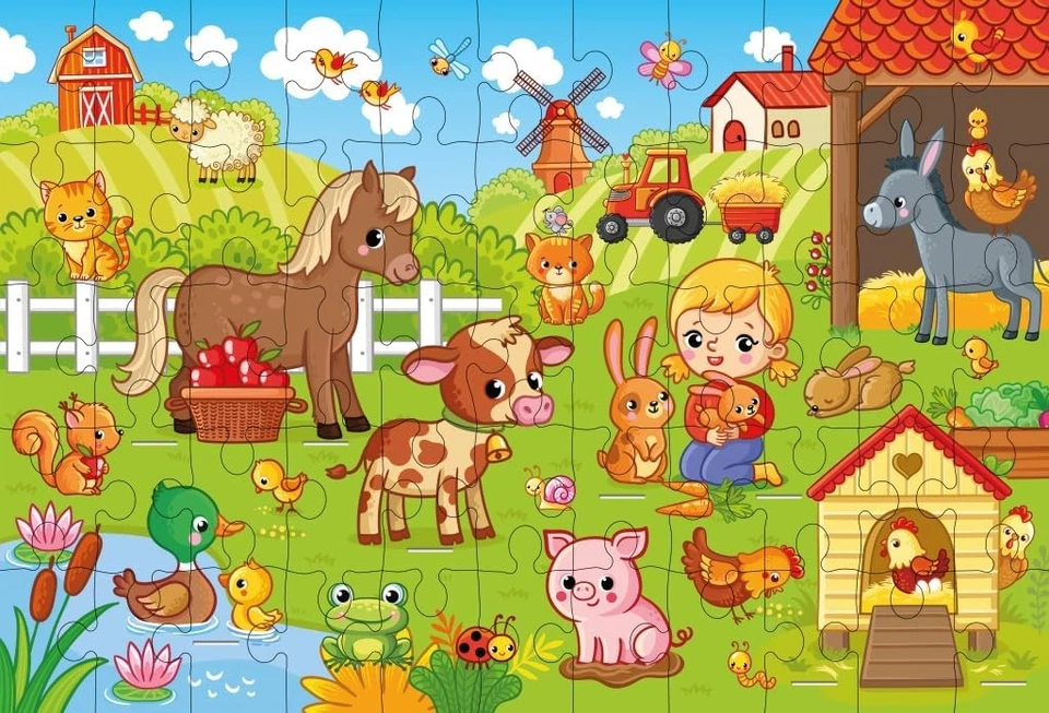 Rompecabezas de piso Grafix Farm 3D 55 piezas con 5 piezas 3D Foto 2 de 4