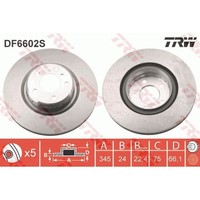 Bremsscheibe TRW DF6602S Hinten, BelüFtet, Hochkarbonisiert, 1 StüCk