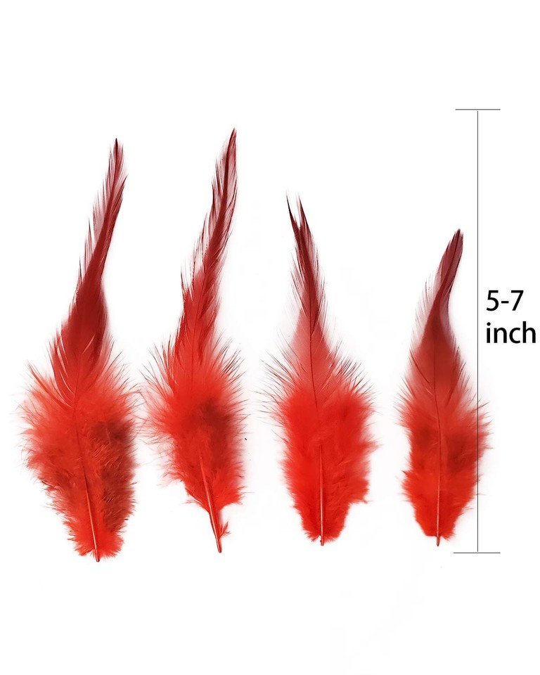 100pcs Grizzly Rooster Feathers 8-15cm Millinery DIY Art Craft Jewellery