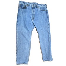 Levi Strauss Men's Blue Jeans 40x30 Straight Leg, Cotton Denim, Distressed 
