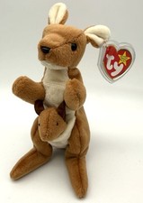 Ty Beanie Babies  Pouch  the Kangaroo w/ Tag Protector 1996