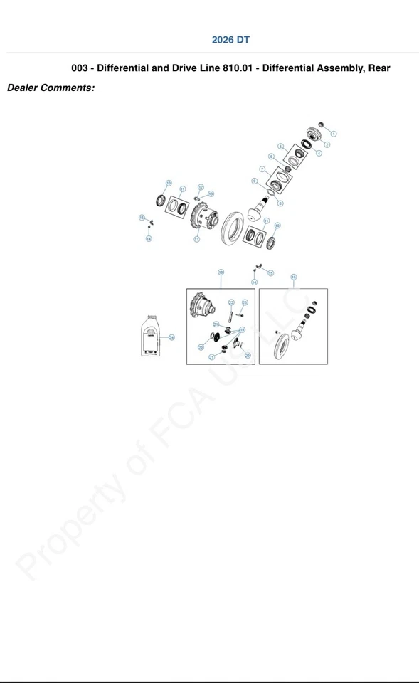 Nuevo Kit de engranajes diferenciales traseros originales Mopar 68411168AA Dodge Ram 1500 Foto 3 de 4
