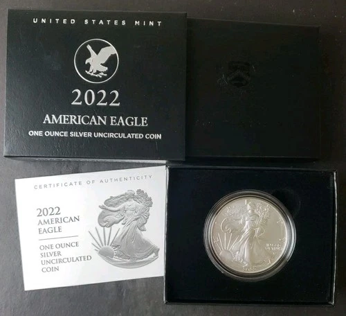 2022 W UNC $1 American Silver Eagle Dollar