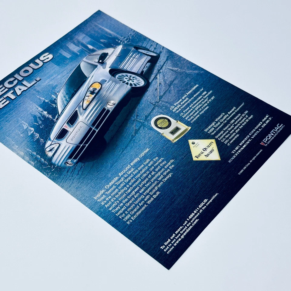 Pontiac Grand Am Print Advert Precious Metal. - Image 2 of 4