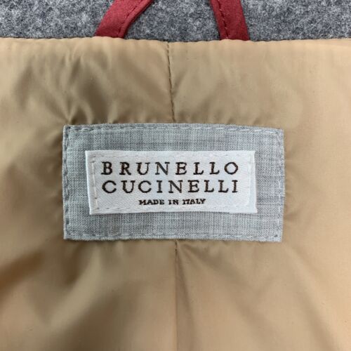 BRUNELLO CUCINELLI Talla 46 Gris Cachemira Cremallera a Presión Chaqueta - Imagen 5 de 12