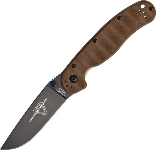 Ontario RAT II Folder Coyote 3" AUS-8 Coyote Brown Nylon Folding Knife 8861CB