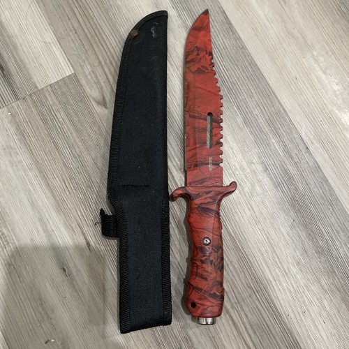 SURVIVOR USA CUSTOM DESIGN Fixed Blade Camouflage Survival Knife Stainless Steel - Picture 2 of 4