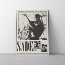 Sade - Diamond Life Album Poster, Vintage Music Wall Art