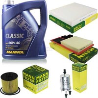 Mann Inspektionspaket 5L Mannol Classic 10W-40 FüR Vw Polo 1.6 16V Seat Ibiza
