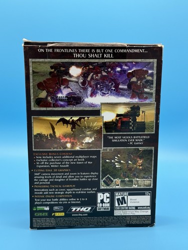 THQ Juego de Computadora Warhammer 40.000 - Dawn of War (Edición Juego del Año) EX/NM - Imagen 2 de 3