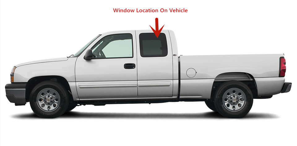 Fit 1999-2006 GMC Sierra Extended Cab Driver Left Side Quarter Window ...