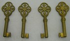 Alter Furniture Key Brass Längs&quer Nut 4 Variants Blank Vintage - No. 18
