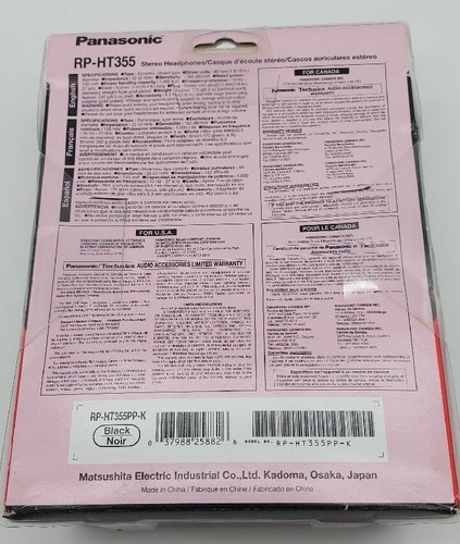 PANASONIC RP-HT355 HEADPHONES Brand New *Foam Will Need To Be Replaced** SH - Picture 15 of 18