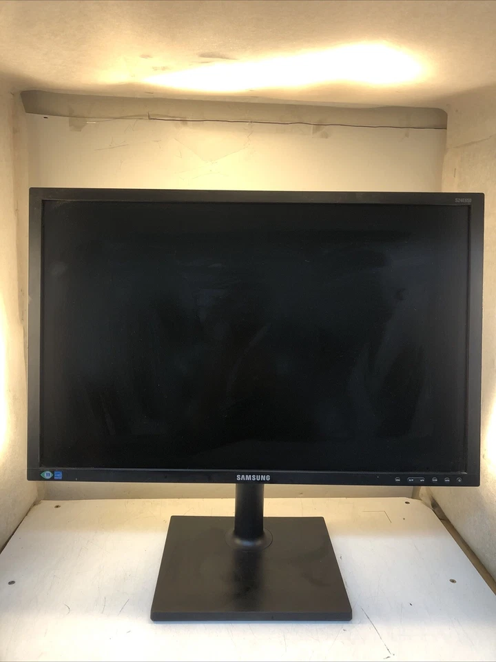 Samsung S24E650BW 24"Advanced Business Monitor DVI VGA. tested working - Image 2 of 4