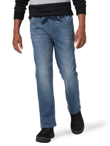 Wrangler Five Star Slim Fit Husky Boys Size 12 Reinforced Knee Blue Denim Jeans - Picture 2 of 4