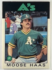 Moose Haas #44T 1986 Topps Traded Oakland Athletics