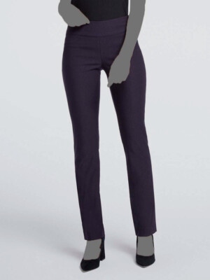 $134 Nic + Zoe Women's Purple The Wonderstretch Straight Leg Dress Pants Size 4