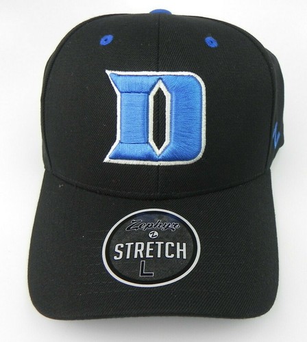 DUKE BLUE DEVILS BLACK NCAA FLEX-FIT 