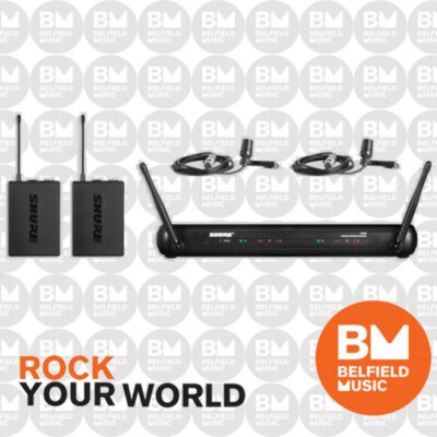 Shure SVX Dual Wireless Microphone System 2x Lavalier Lapel CVL