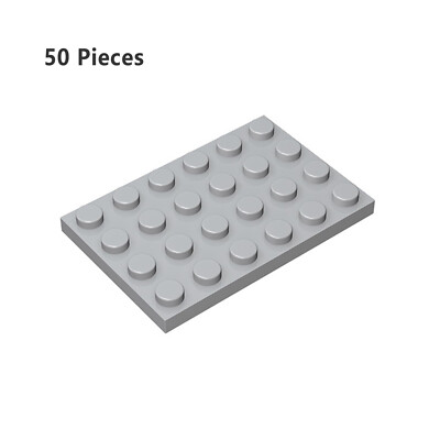 3032 Plate 4X6 Light Gray Bricks Parts 50 PCS Bricks, Pieces & Parts
