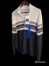 Weatherproof Vintage Cotton Long Sleeve 1/4 Zip Winter Sweater Size L NWT