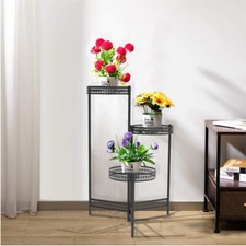 3Tier Planter Pots Holder Garden Patio Plants Stand Flower Shelf Rack In/Outdoor