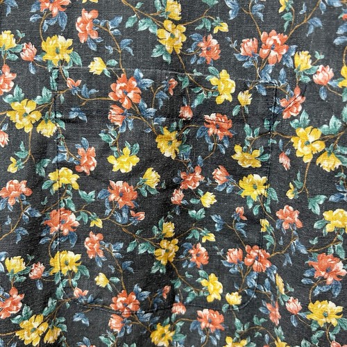 Yiume Blossoms in the Dark 100% Cotton Button Down Hawaiian Shirt Size XXL - Picture 7 of 13