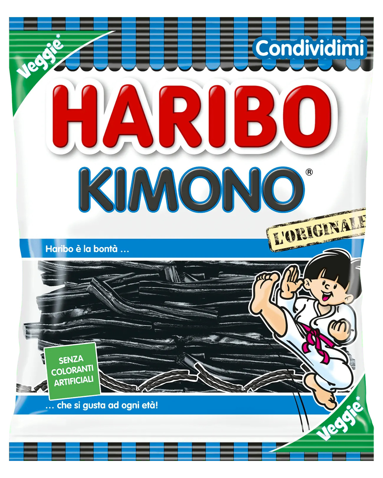 HARIBO Kimono лакричные мармеладные мишки 175 г-ВЕГЕТАРИАНСКИЕ- Сделано в Италии БЕСПЛАТНАЯ ДОСТАВКА 2090₽