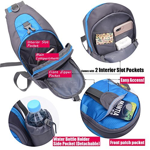 Chest Crossbody Sling Backpack Bag Travel Bike Gym Daypack for Women Men - Picture 3 of 9